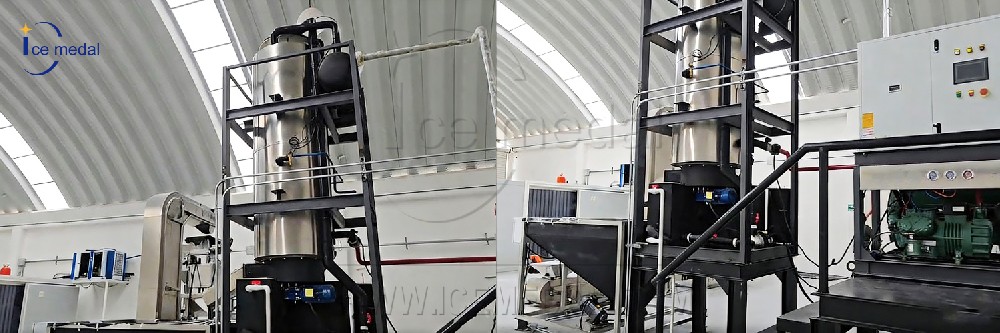 墨西哥食用冰廠10噸管冰機自動化產(chǎn)線